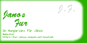 janos fur business card